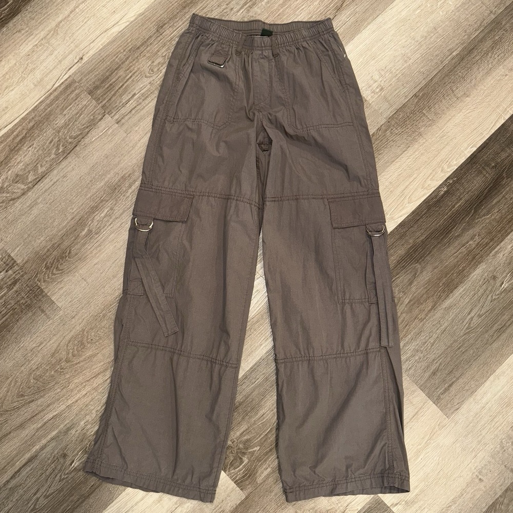 VTG Y2K Wild Fable Brown Cargo Pants Size XS Wide Leg Utility Streetwear Grunge